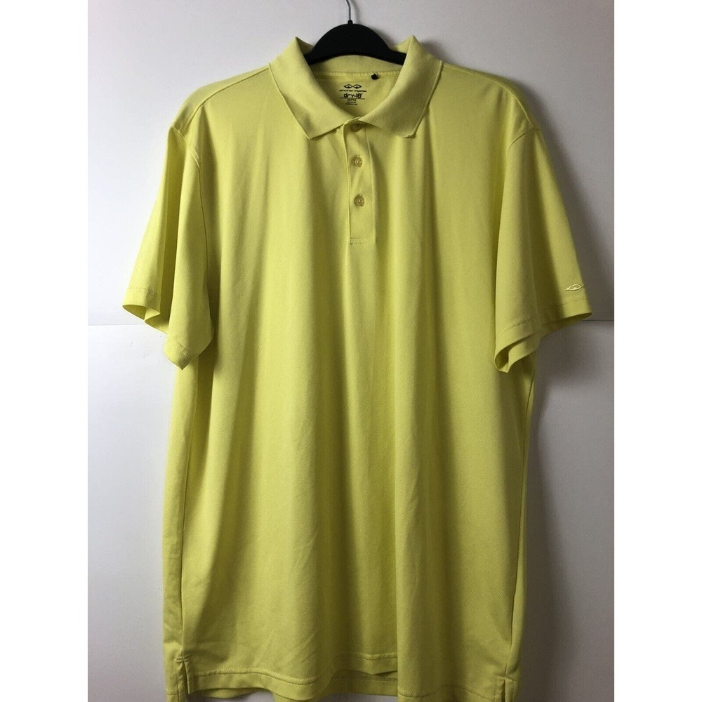Snake Eyes Shirt Mens Big Talk Size 2X/TTG Solid Yellow Dry 18 Golf Polo Shirt